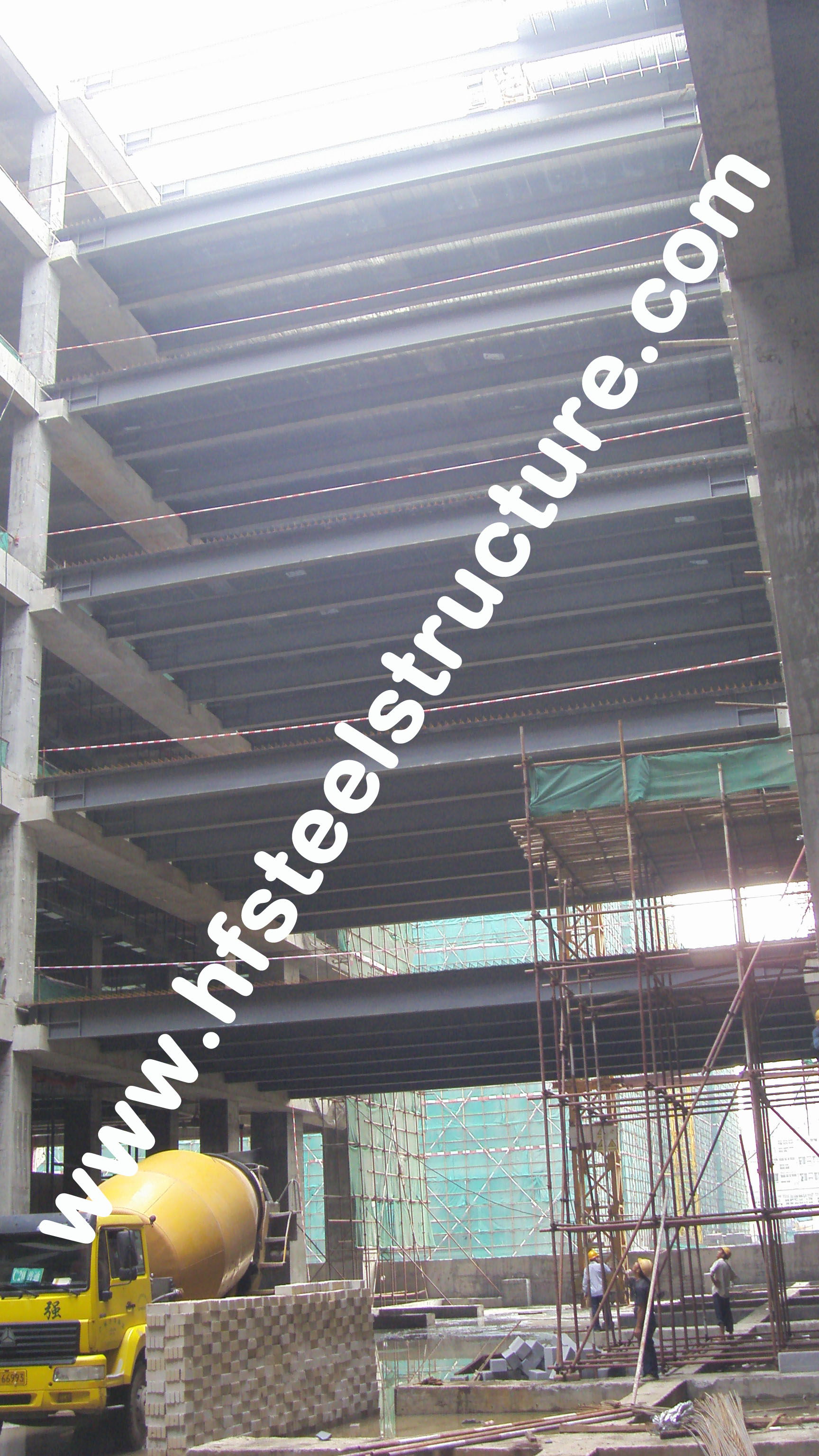 De douane prefabriceerde Industriële Q235, Q345 de het Staalbouw Met meerdere verdiepingen van de Staalopslag